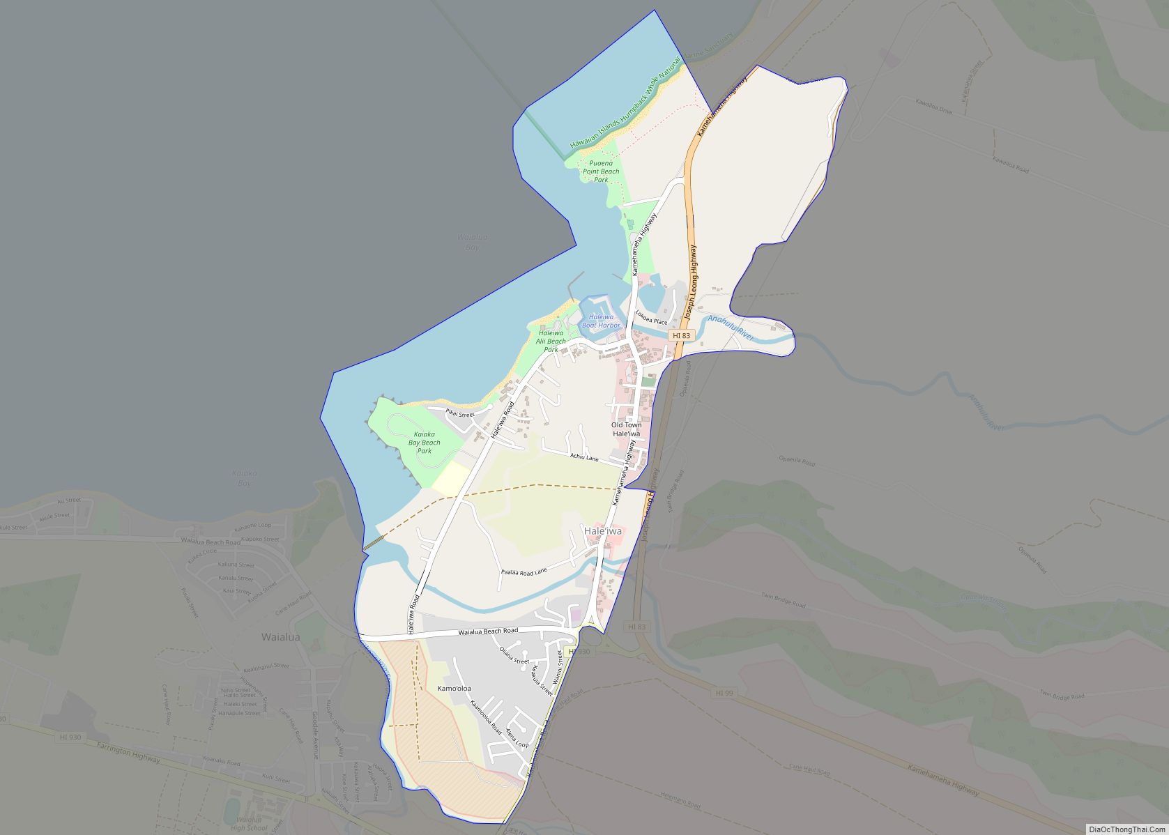Map of Haleiwa CDP