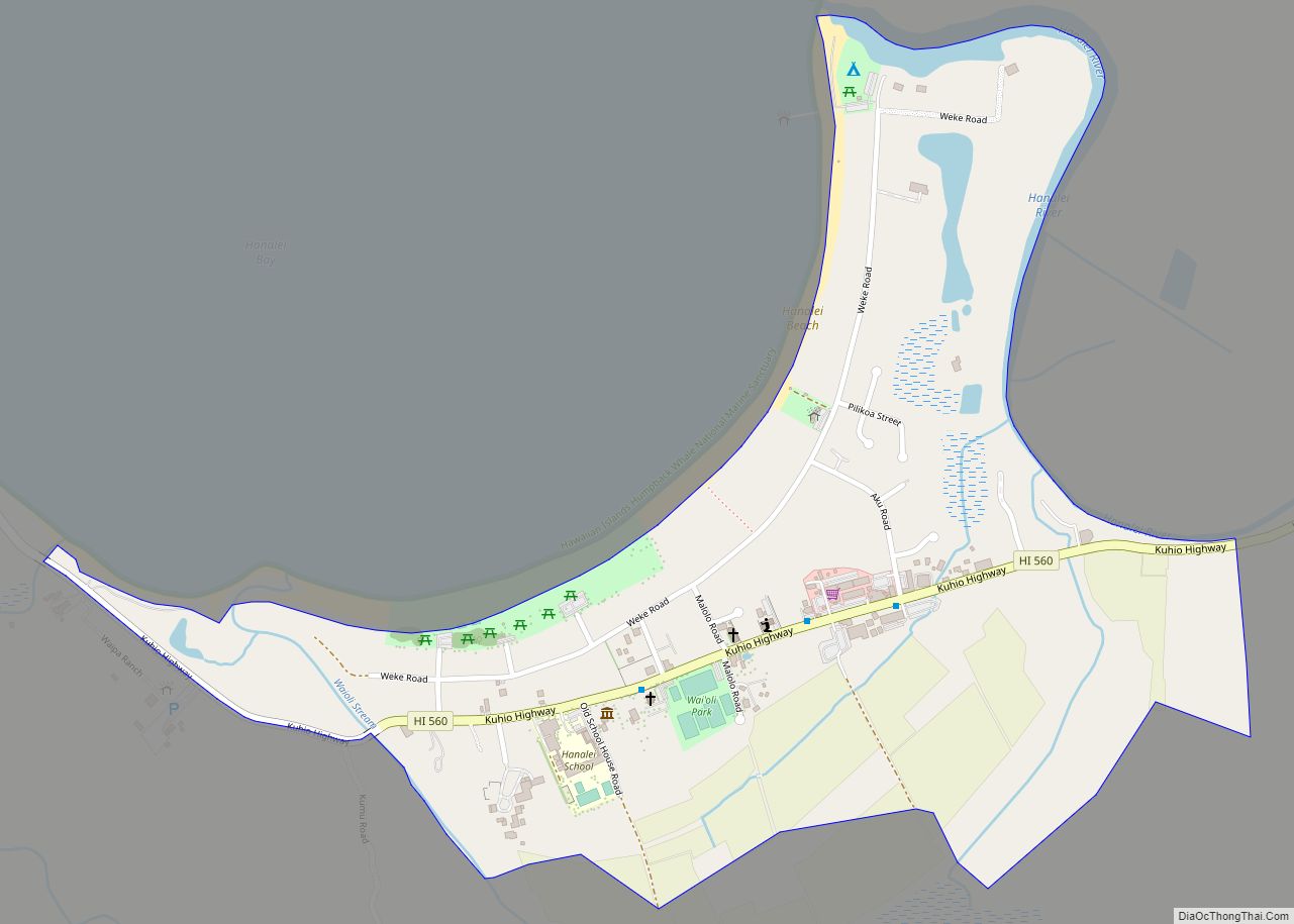 Map of Hanalei CDP