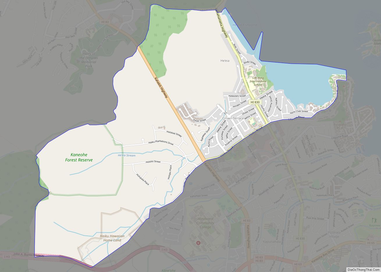 Map of Heeia CDP