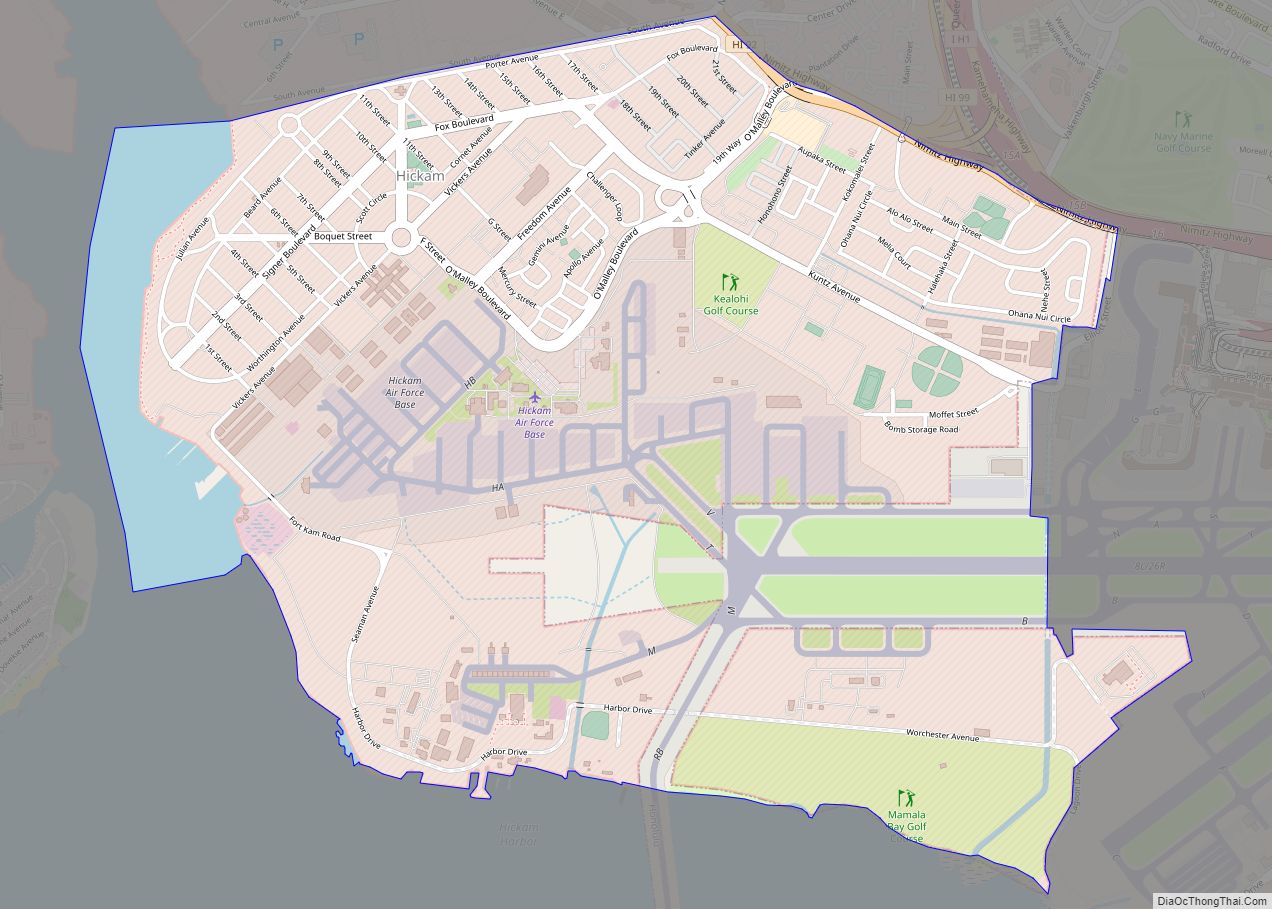 Map of Hickam Housing CDP