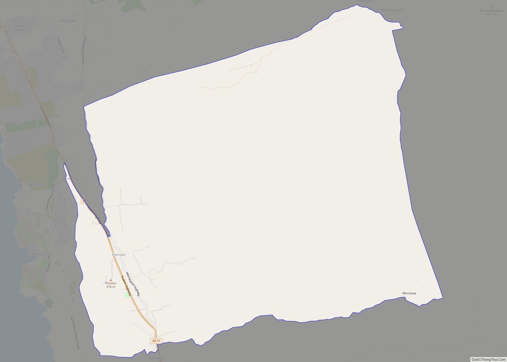 Map of Honalo CDP
