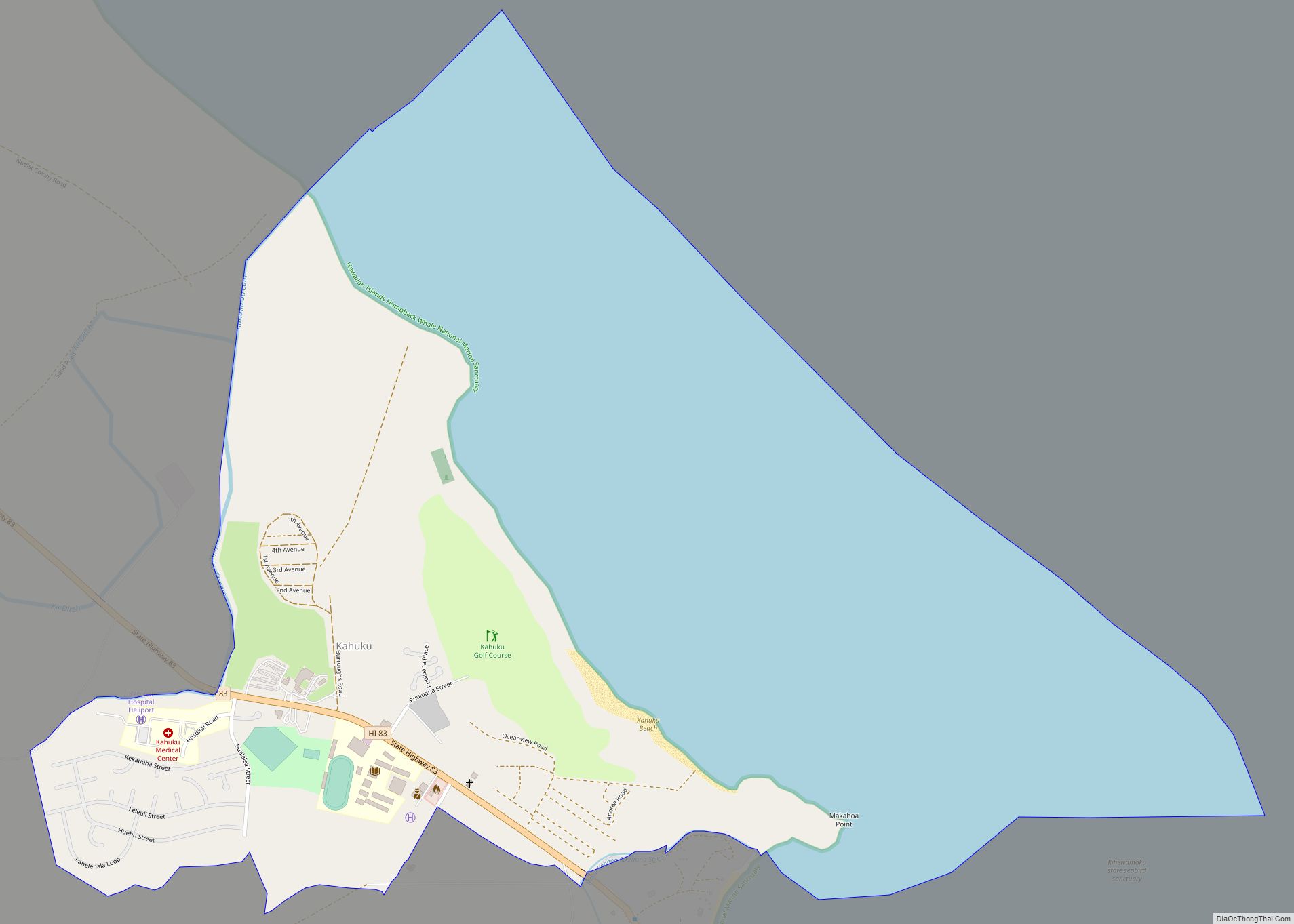Map of Kahuku CDP