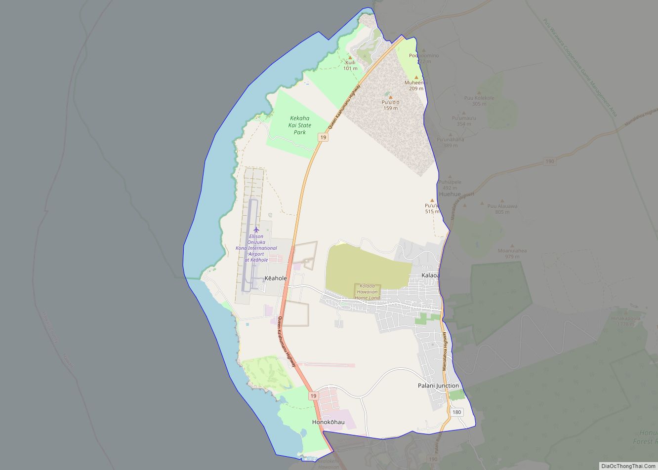 Map of Kalaoa CDP