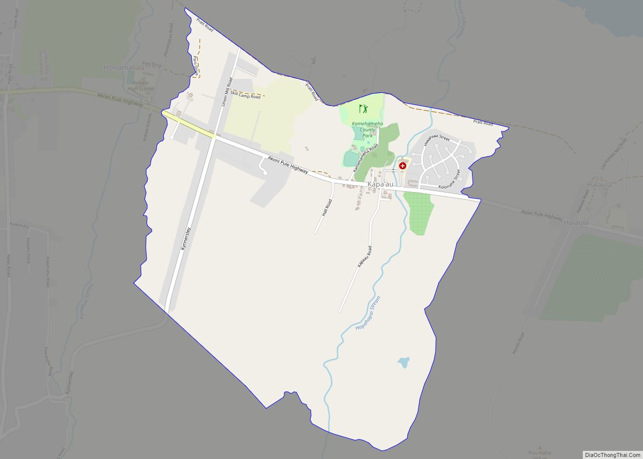 Map of Kapaau CDP