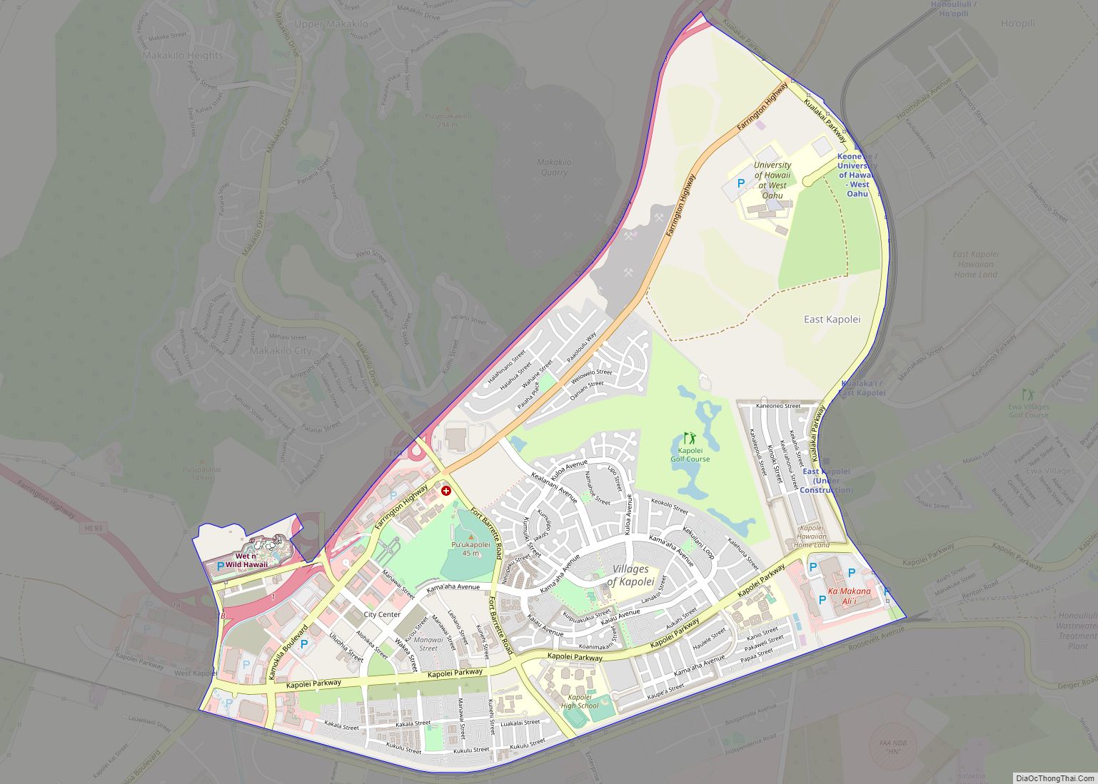 Map of Kapolei CDP