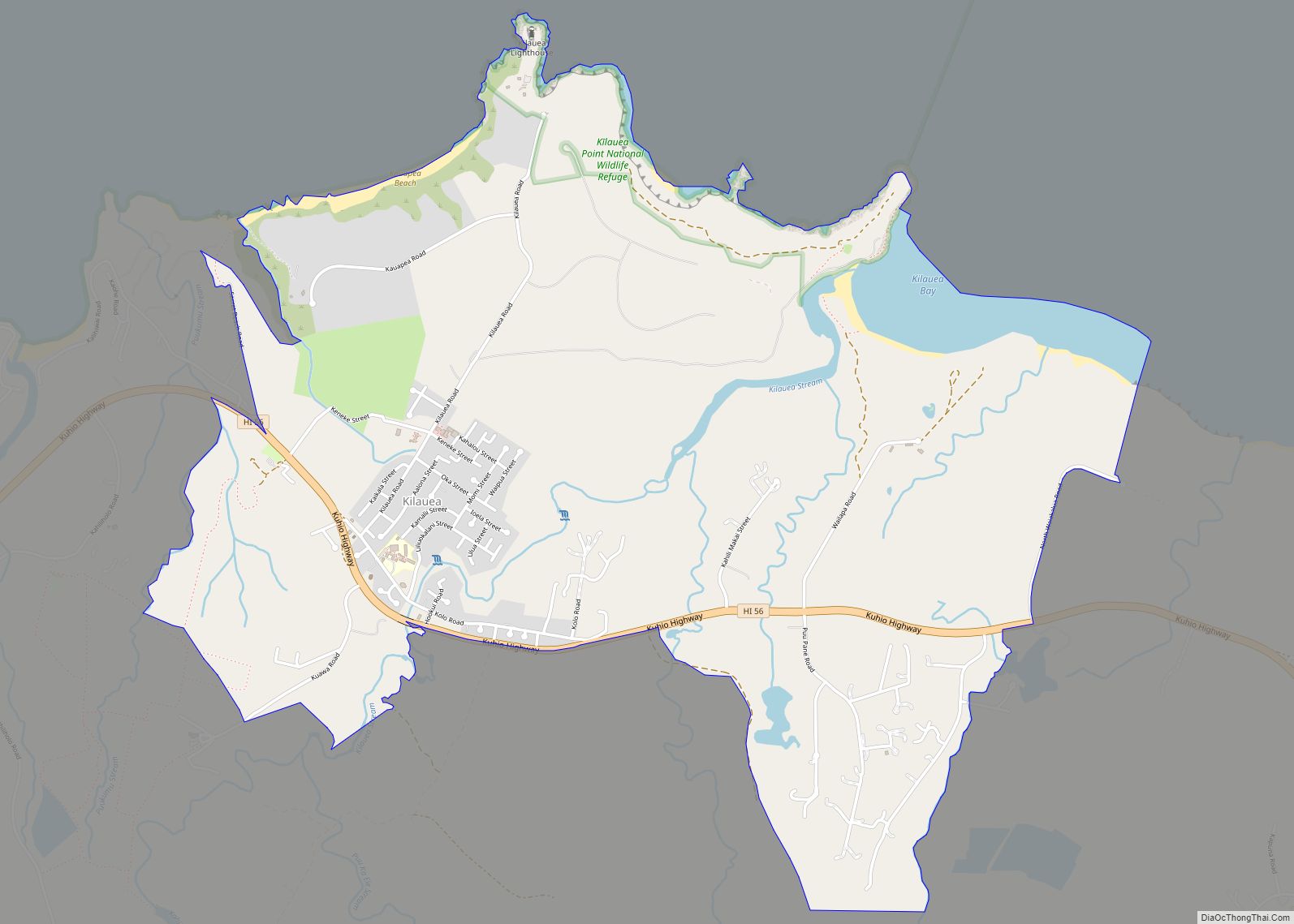 Map of Kilauea CDP