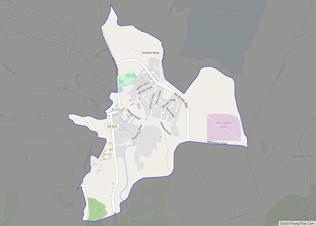 Map of Koloa CDP - Thong Thai Real