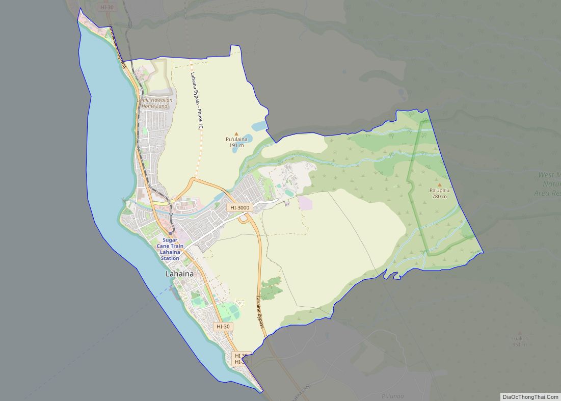 Map of Lahaina CDP