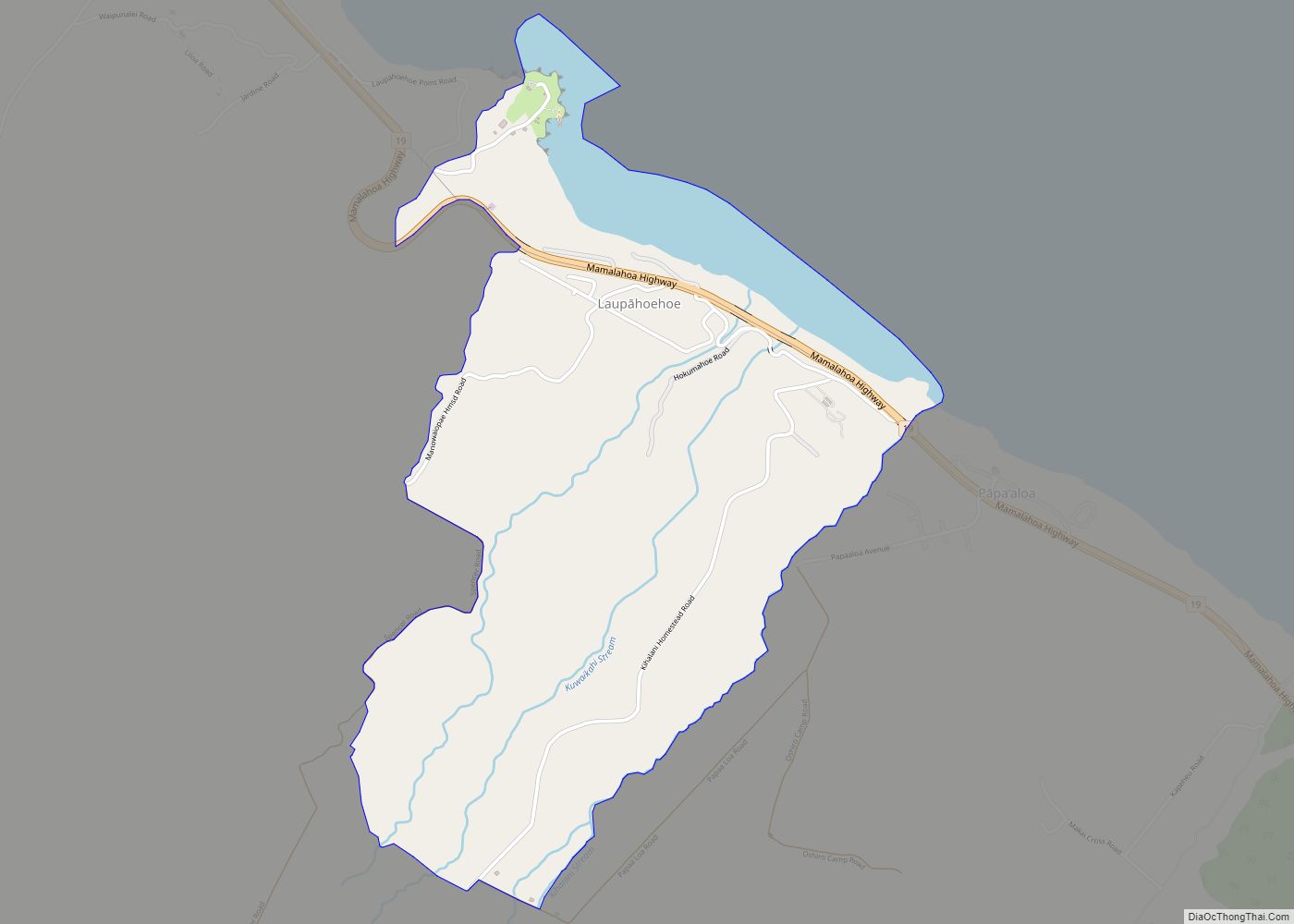 Map of Laupahoehoe CDP