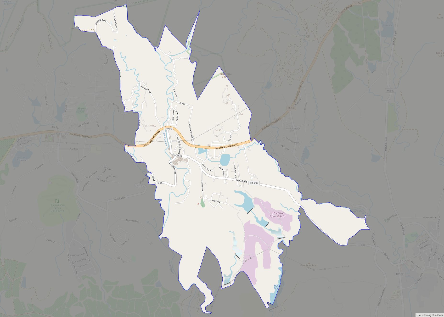 Map of Lawai CDP