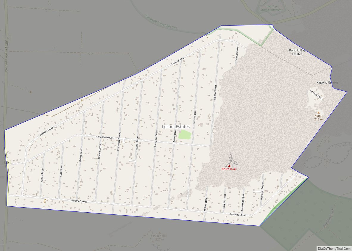 Map of Leilani Estates CDP