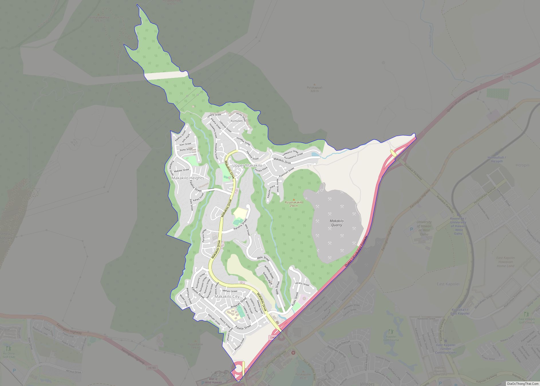 Map of Makakilo CDP