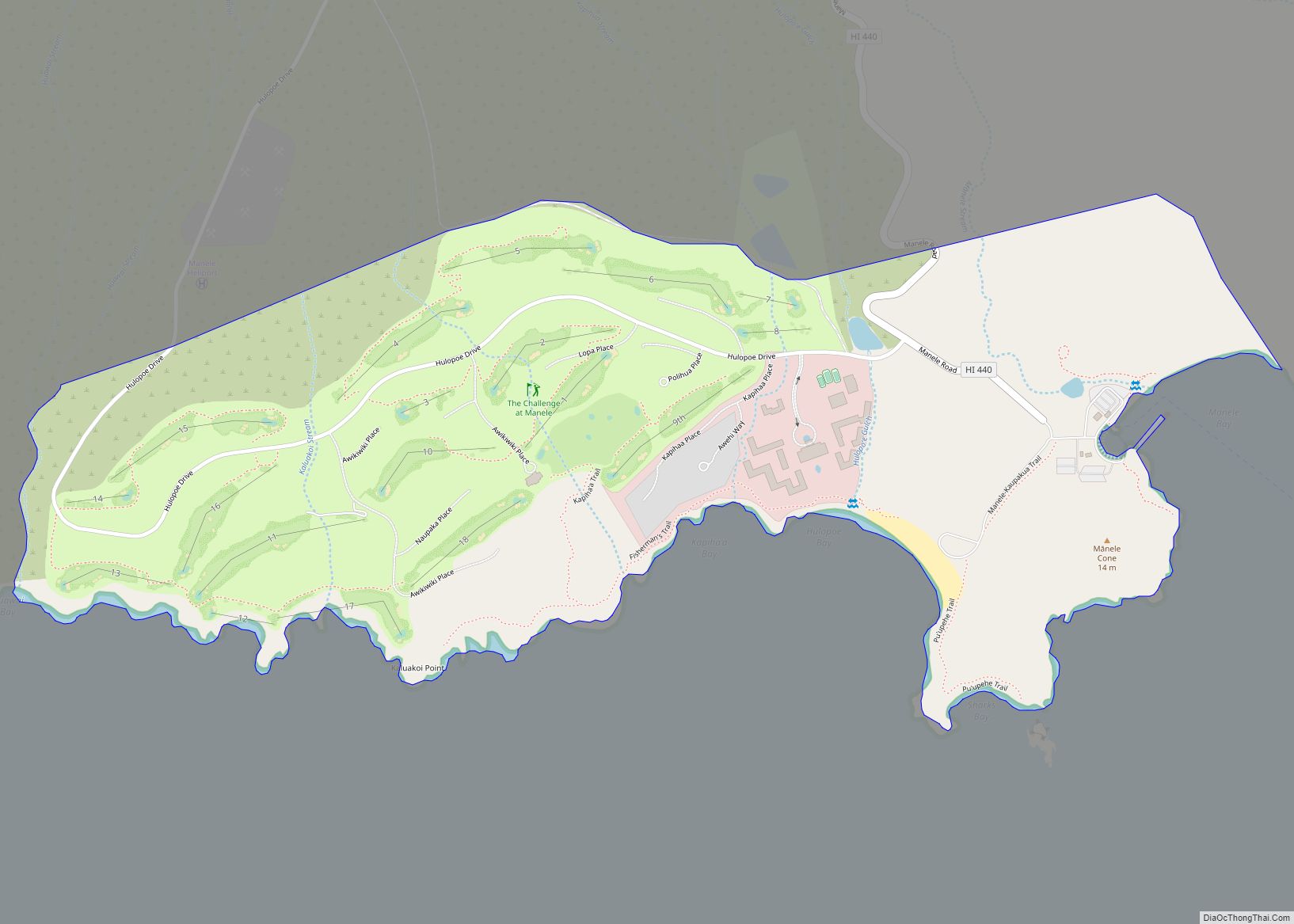 Map of Manele CDP