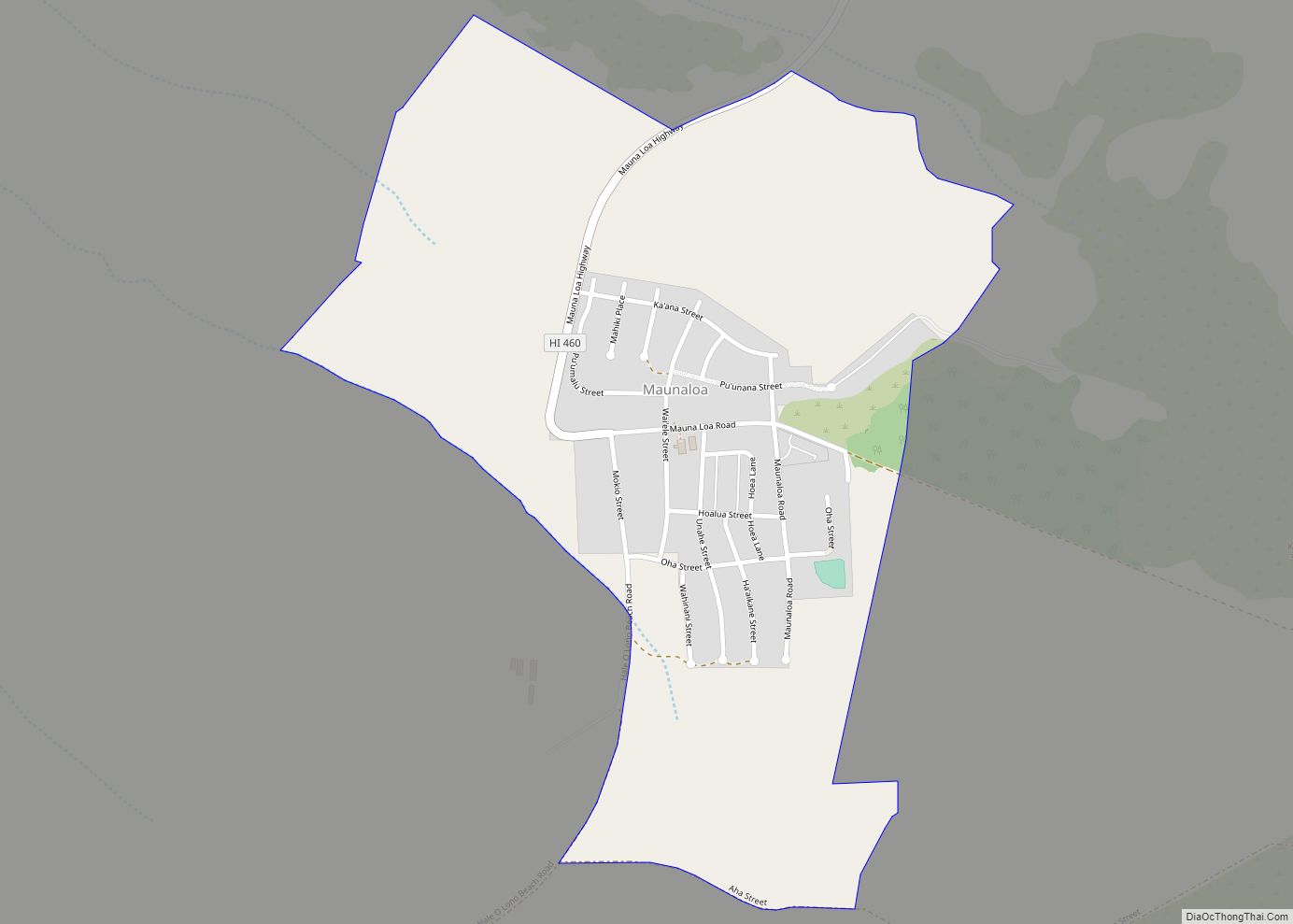 Map of Maunaloa CDP