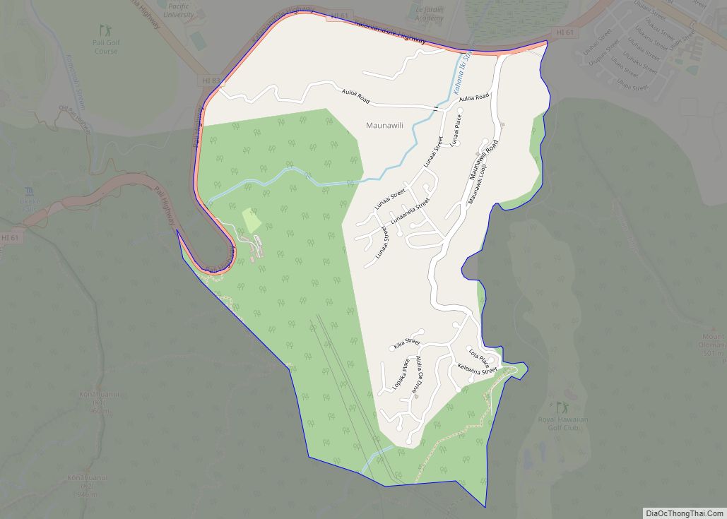 Map of Maunawili CDP