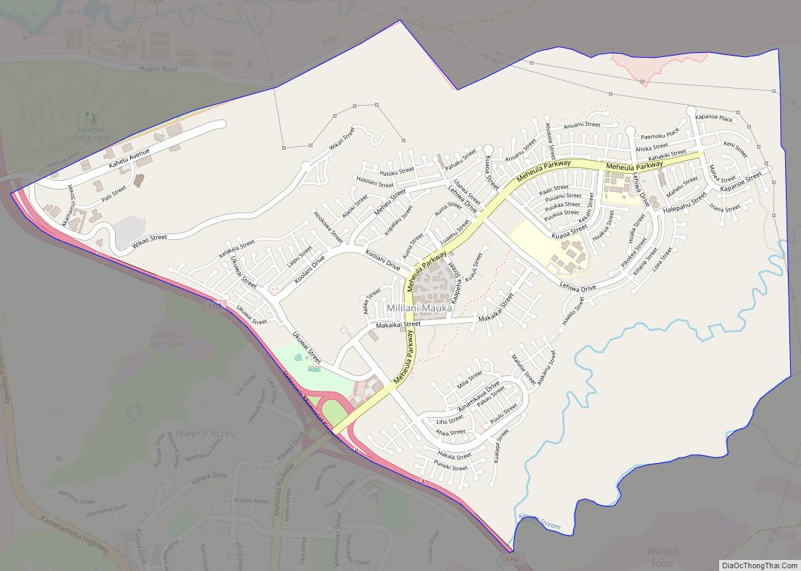 Map of Mililani Mauka CDP