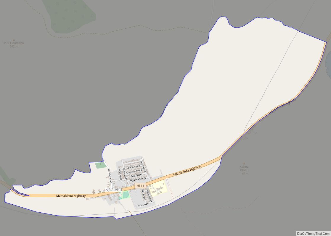 Map of Naalehu CDP