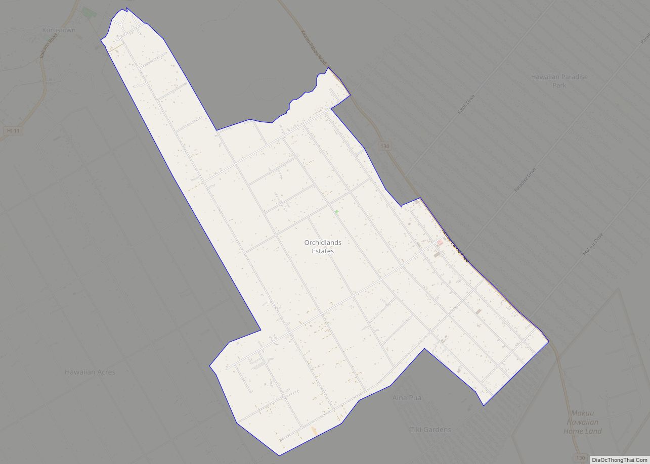 Map of Orchidlands Estates CDP