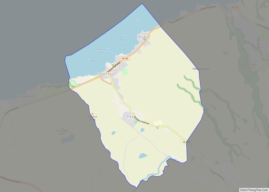 Map of Paia CDP