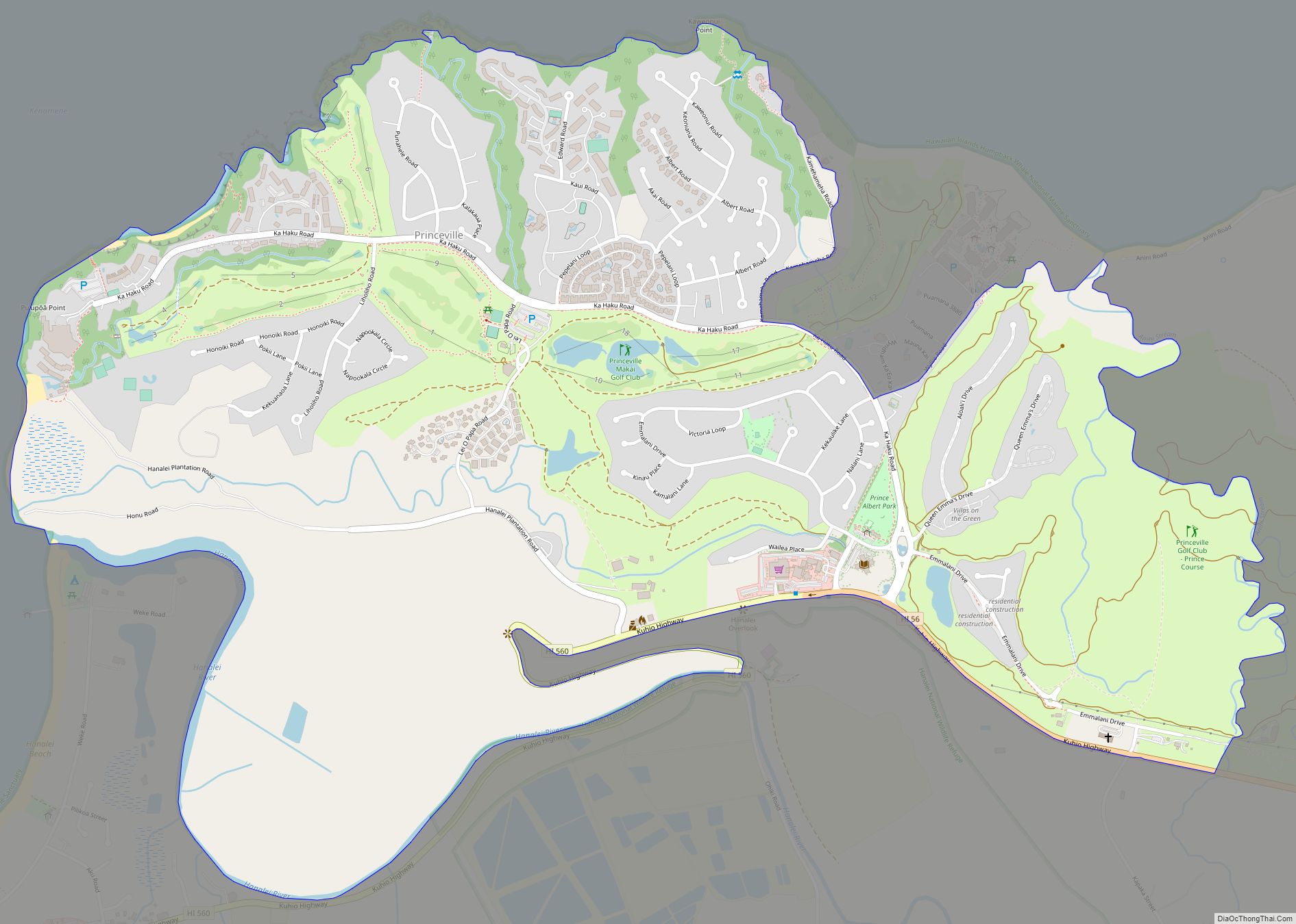 Map of Princeville CDP