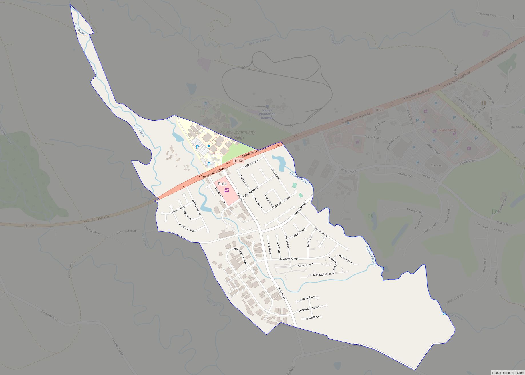 Map of Puhi CDP