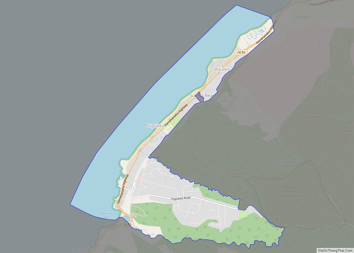 Map of Pupukea CDP
