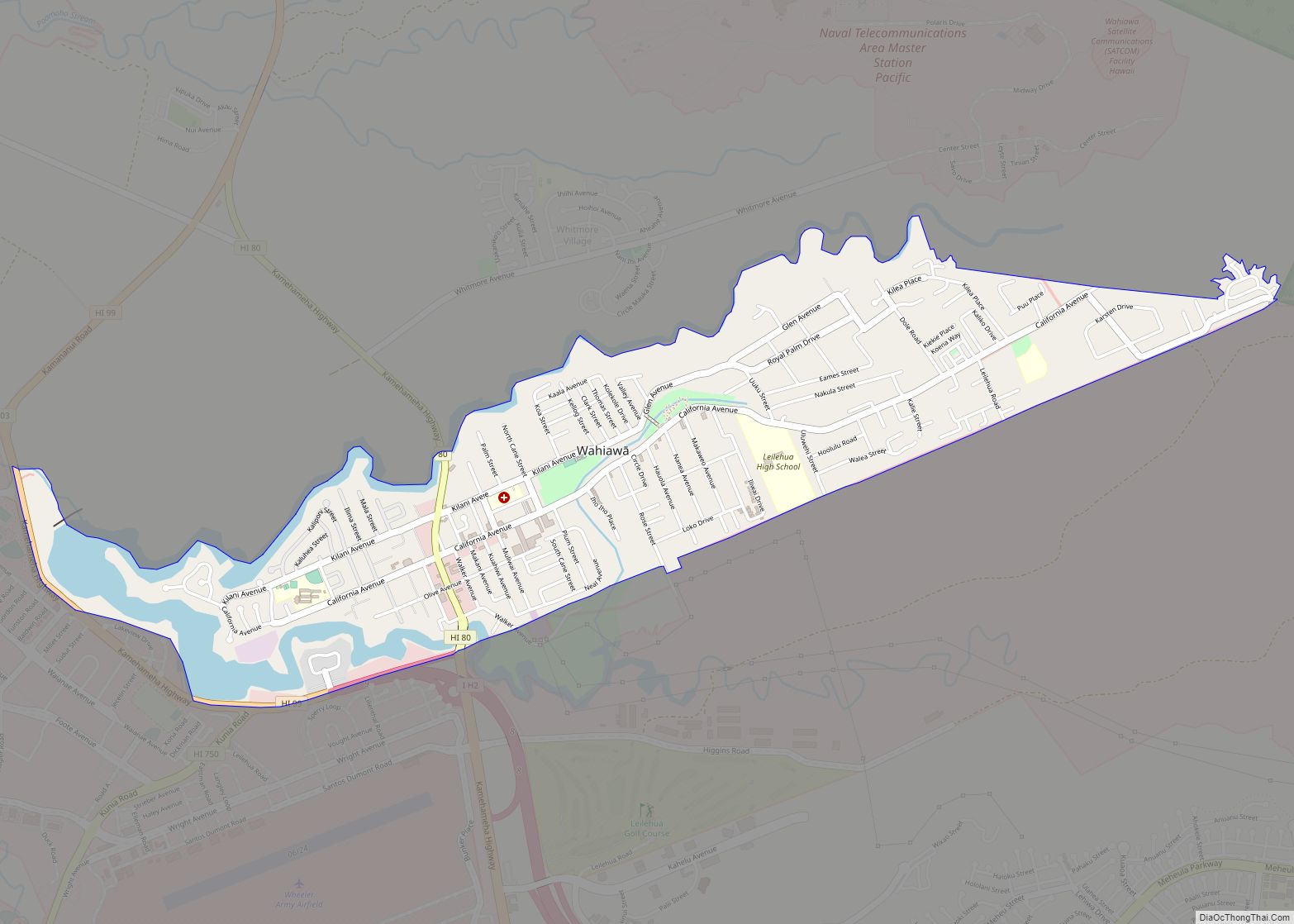 Map of Wahiawa CDP