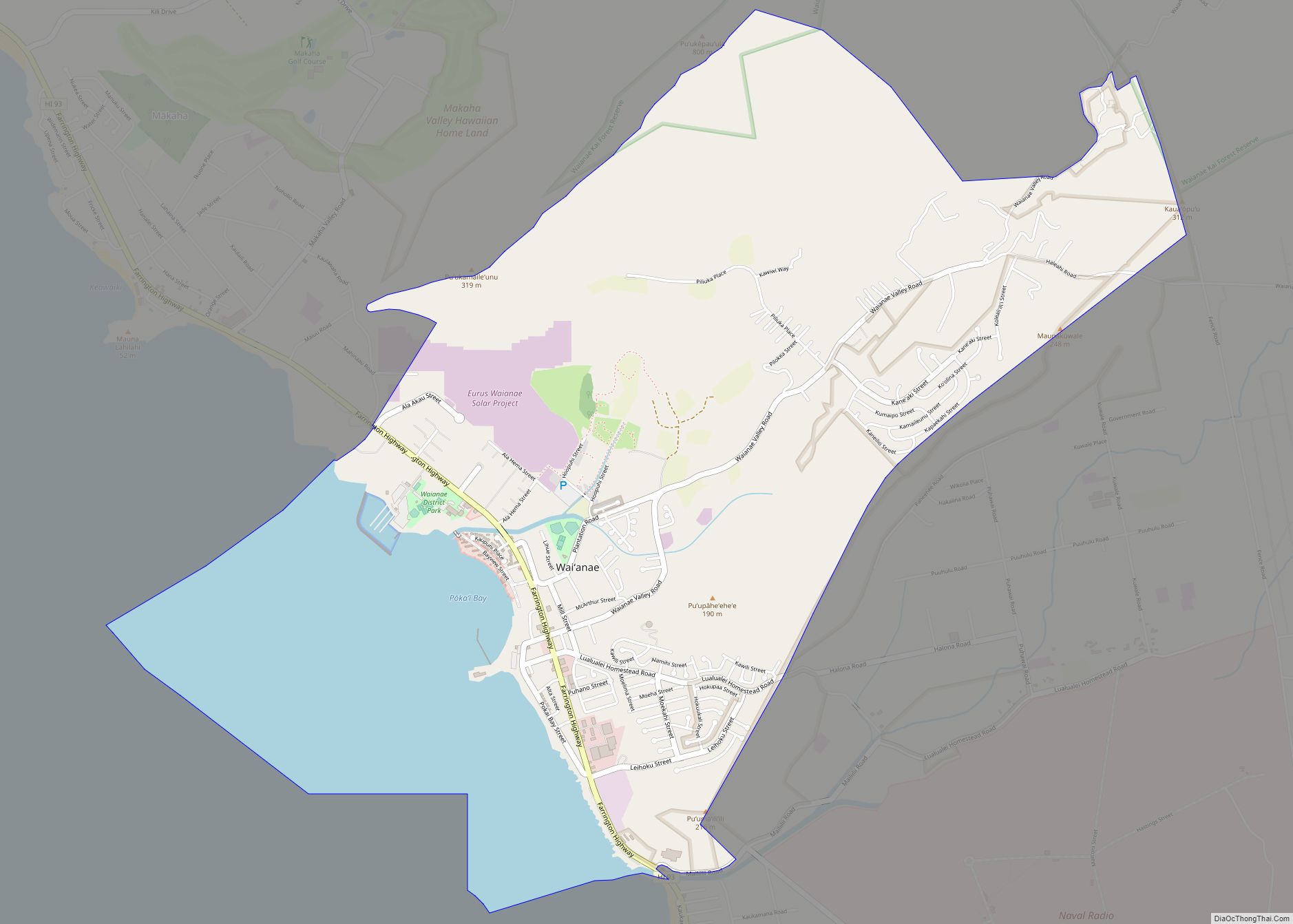 Map of Waianae CDP