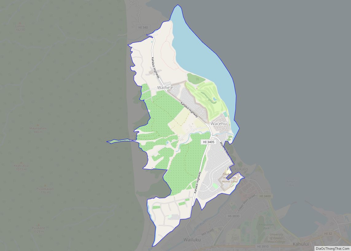 Map of Waihee-Waiehu CDP