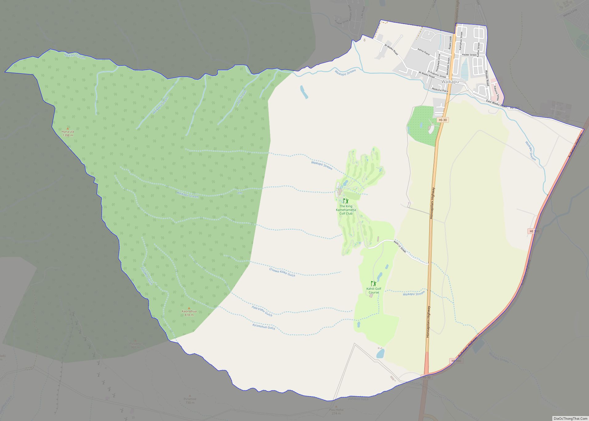 Map of Waikapu CDP