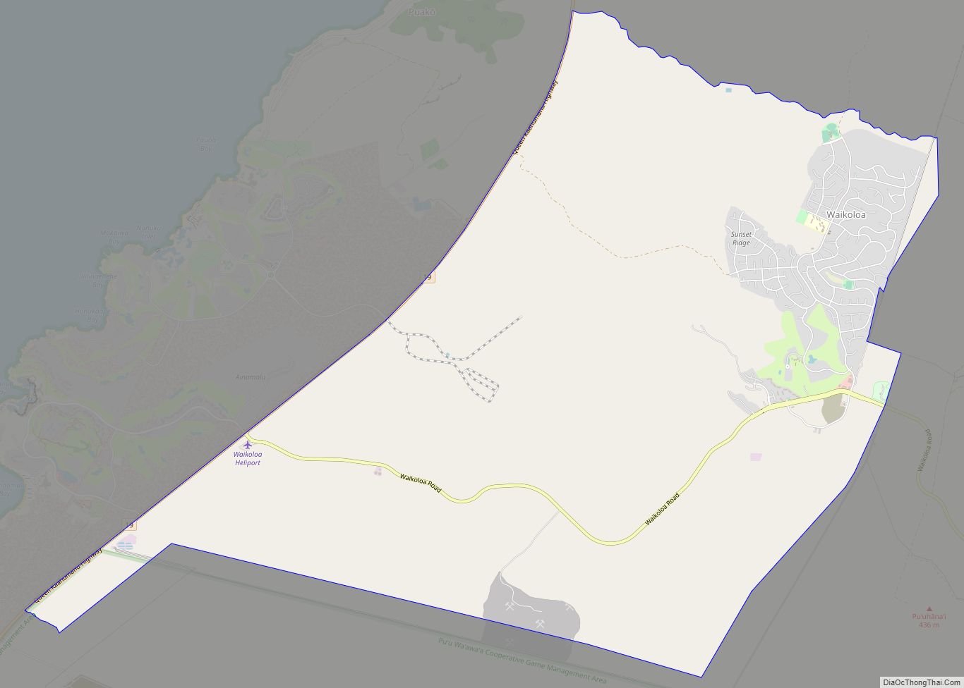 Map of Waikoloa Village CDP