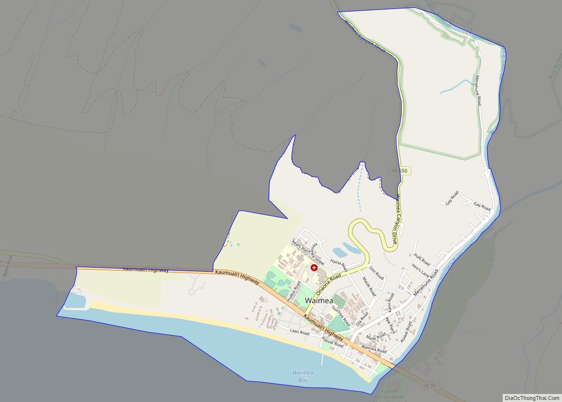 Map of Waimea CDP
