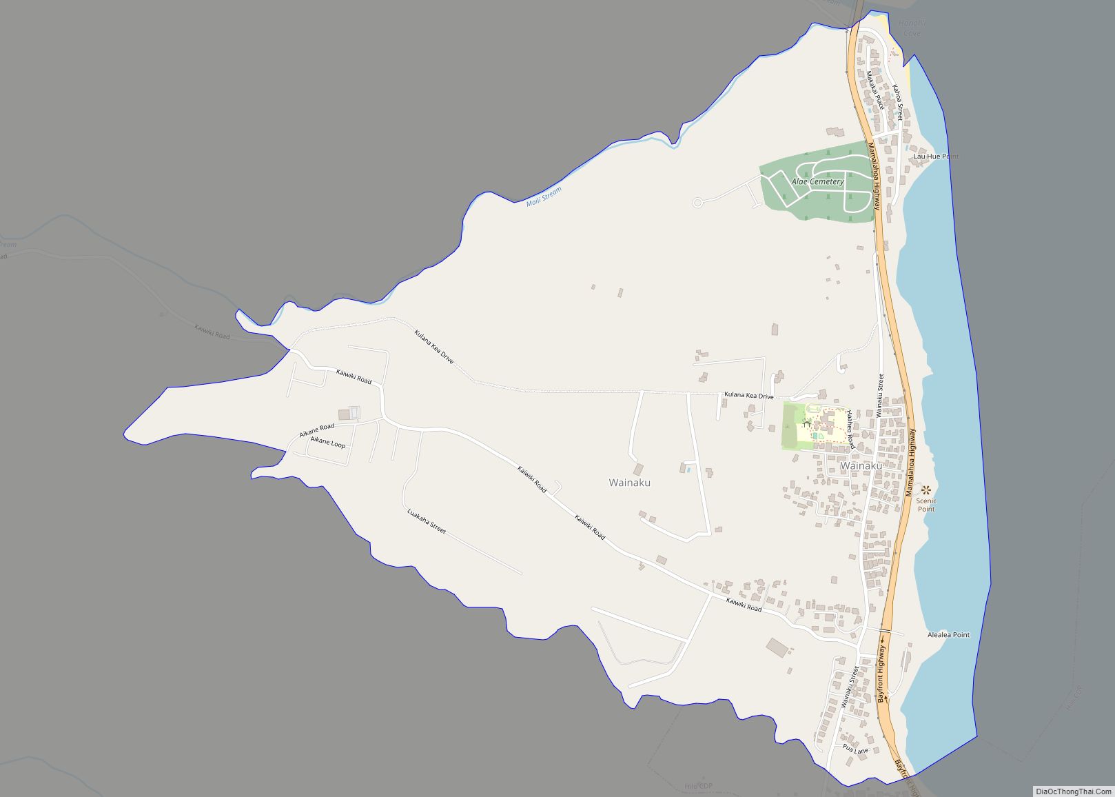 Map of Wainaku CDP