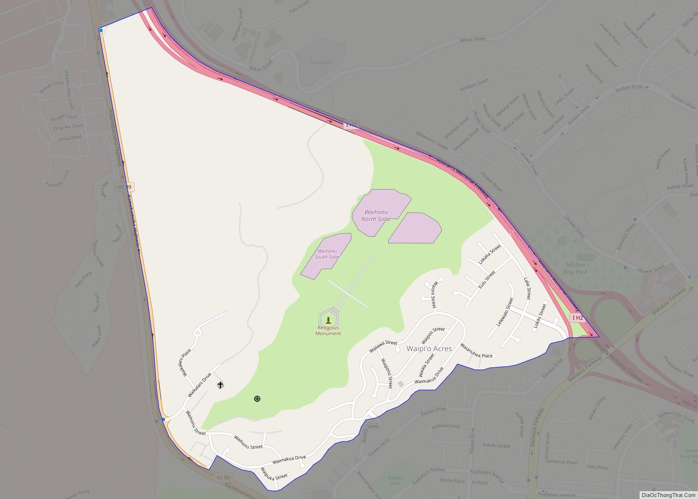 Map of Waipio Acres CDP