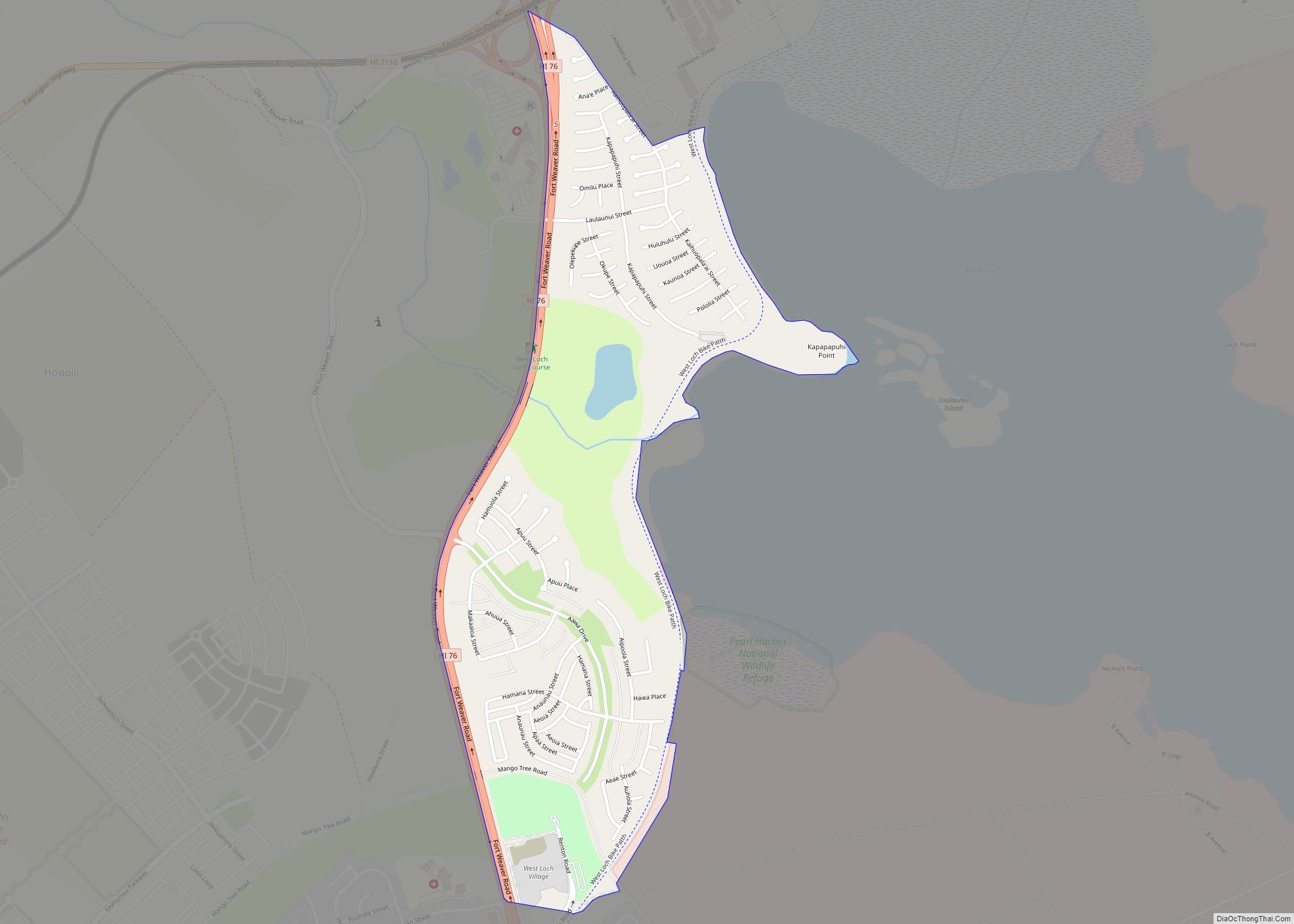 Map of West Loch Estate CDP
