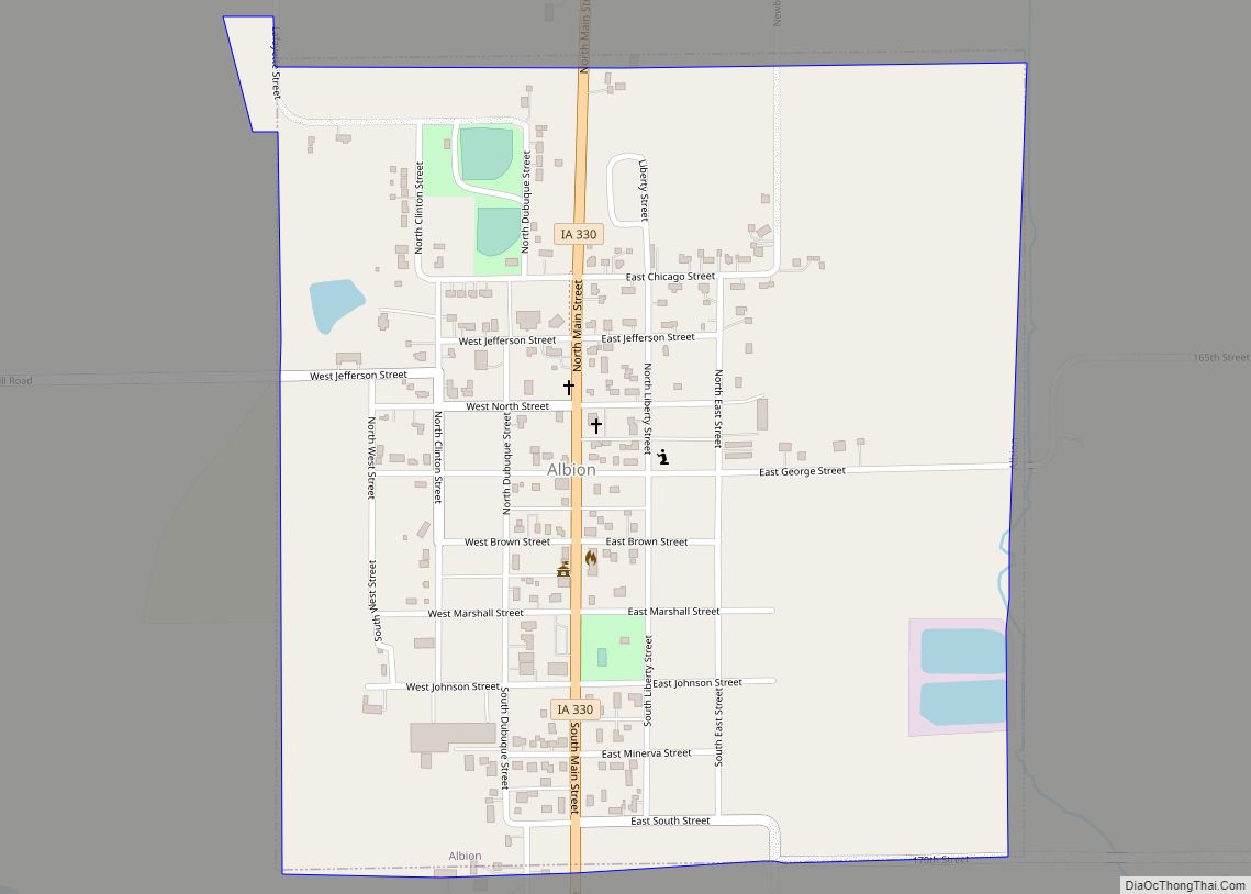 Map of Albion city, Iowa