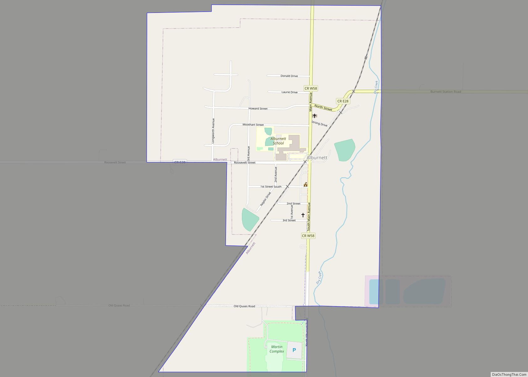 Map of Alburnett city