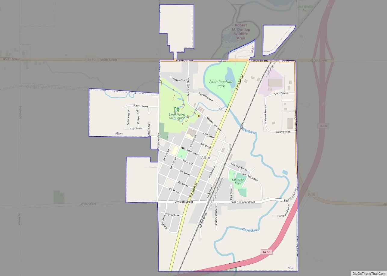 Map of Alton city