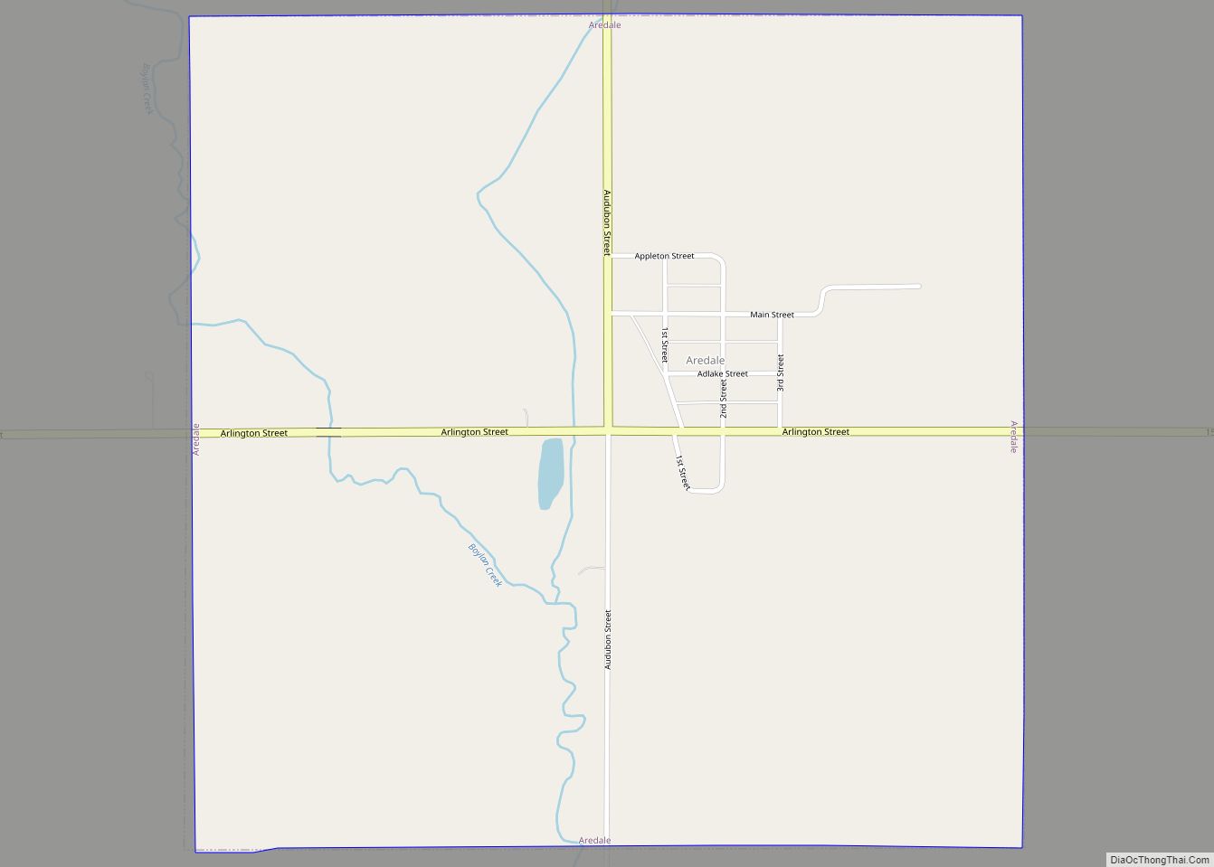 Map of Aredale city