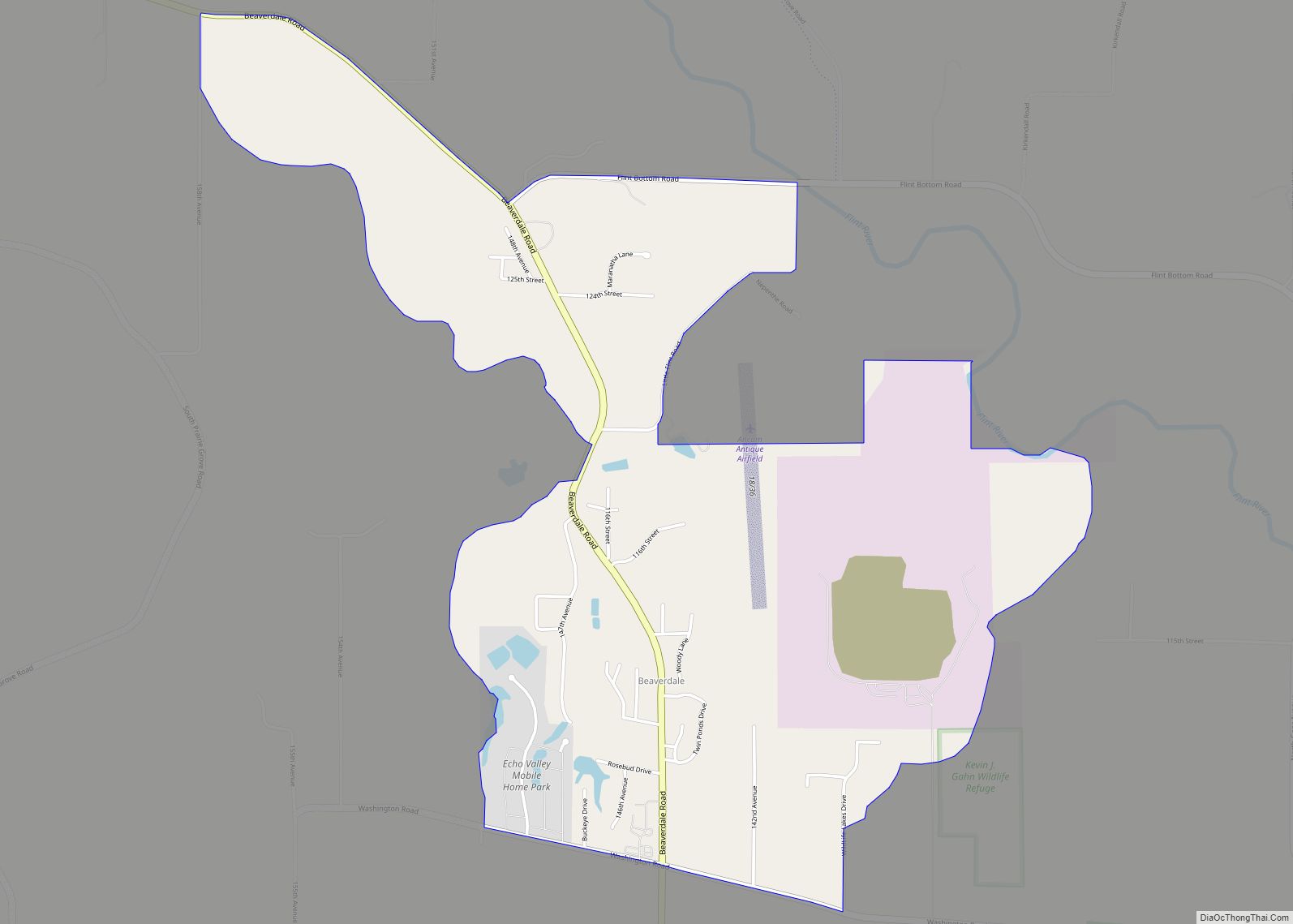 Map of Beaverdale CDP, Iowa