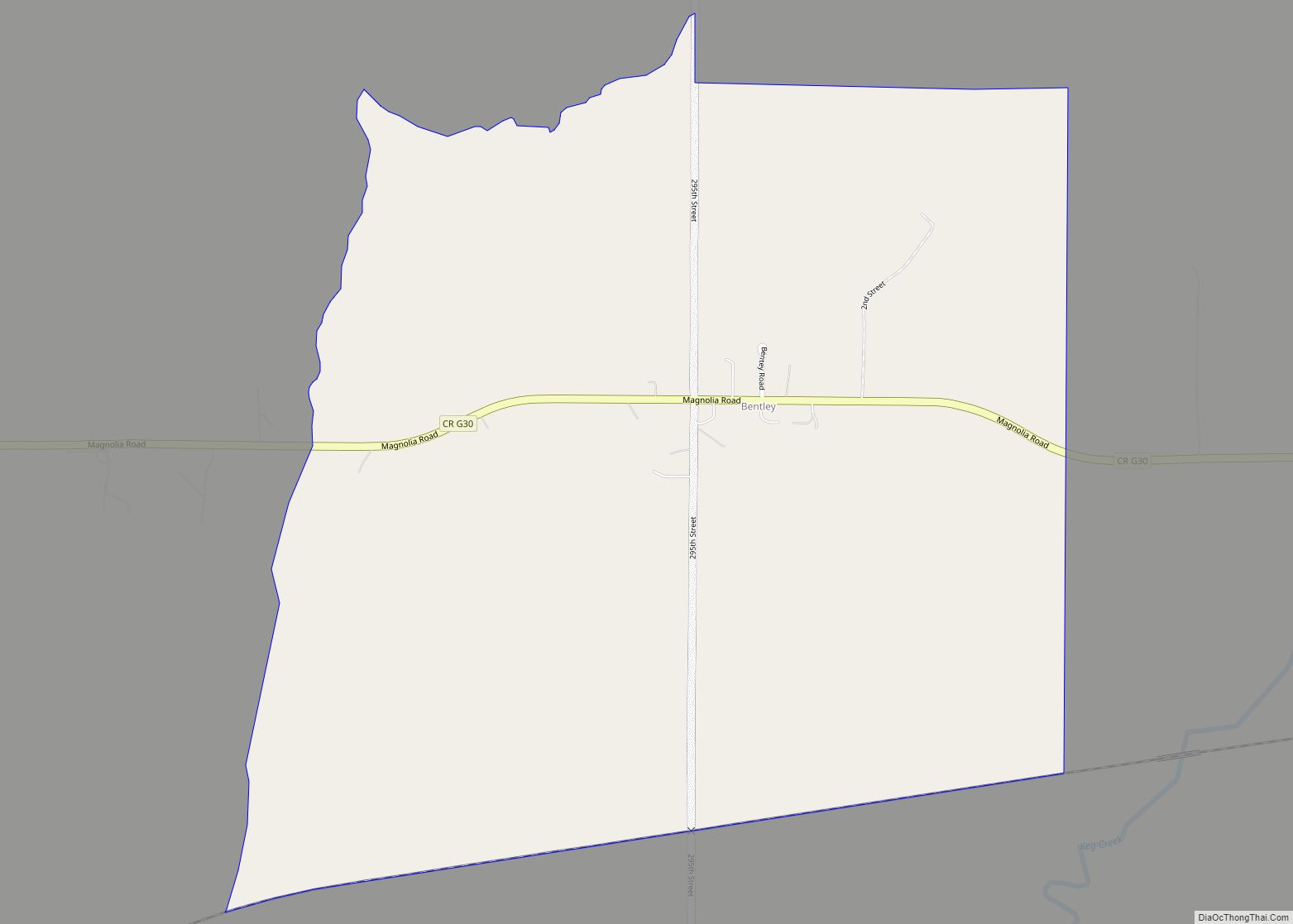 Map of Bentley CDP, Iowa