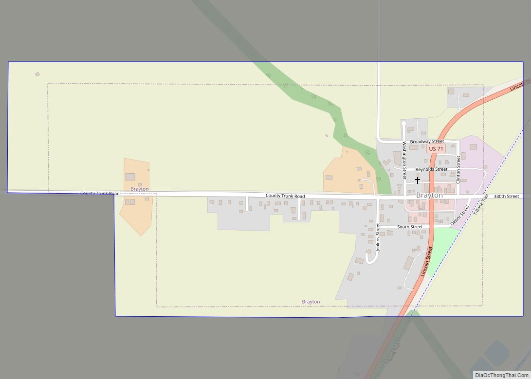 Map of Brayton city