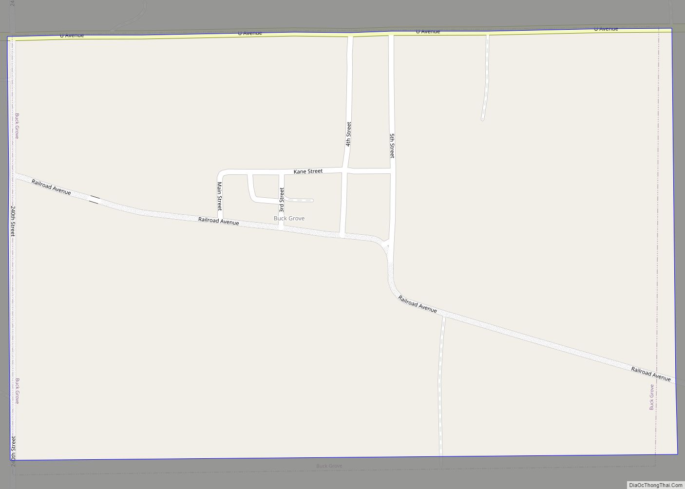 Map of Buck Grove city