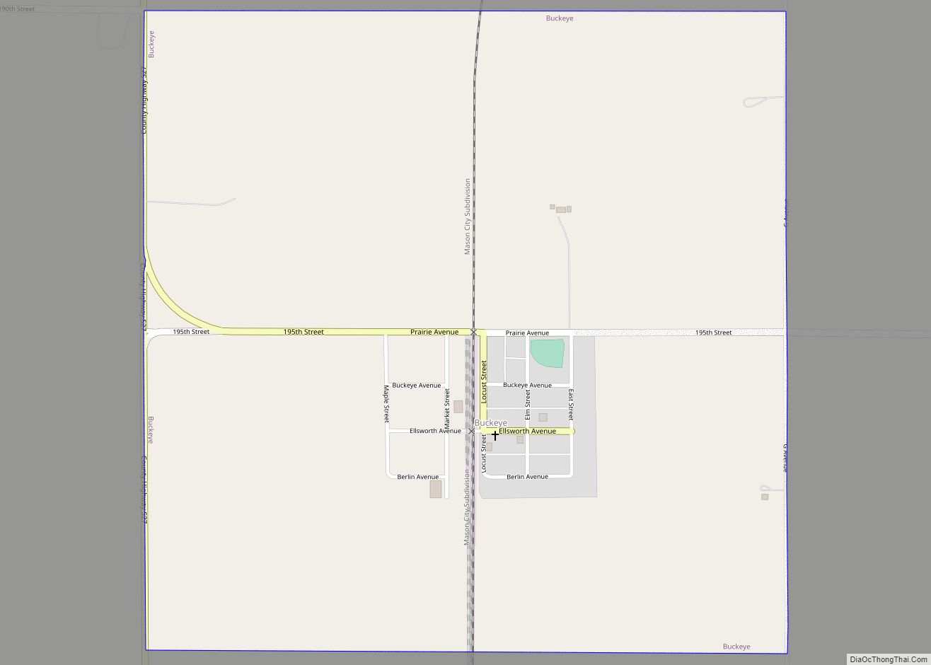 Map of Buckeye city, Iowa