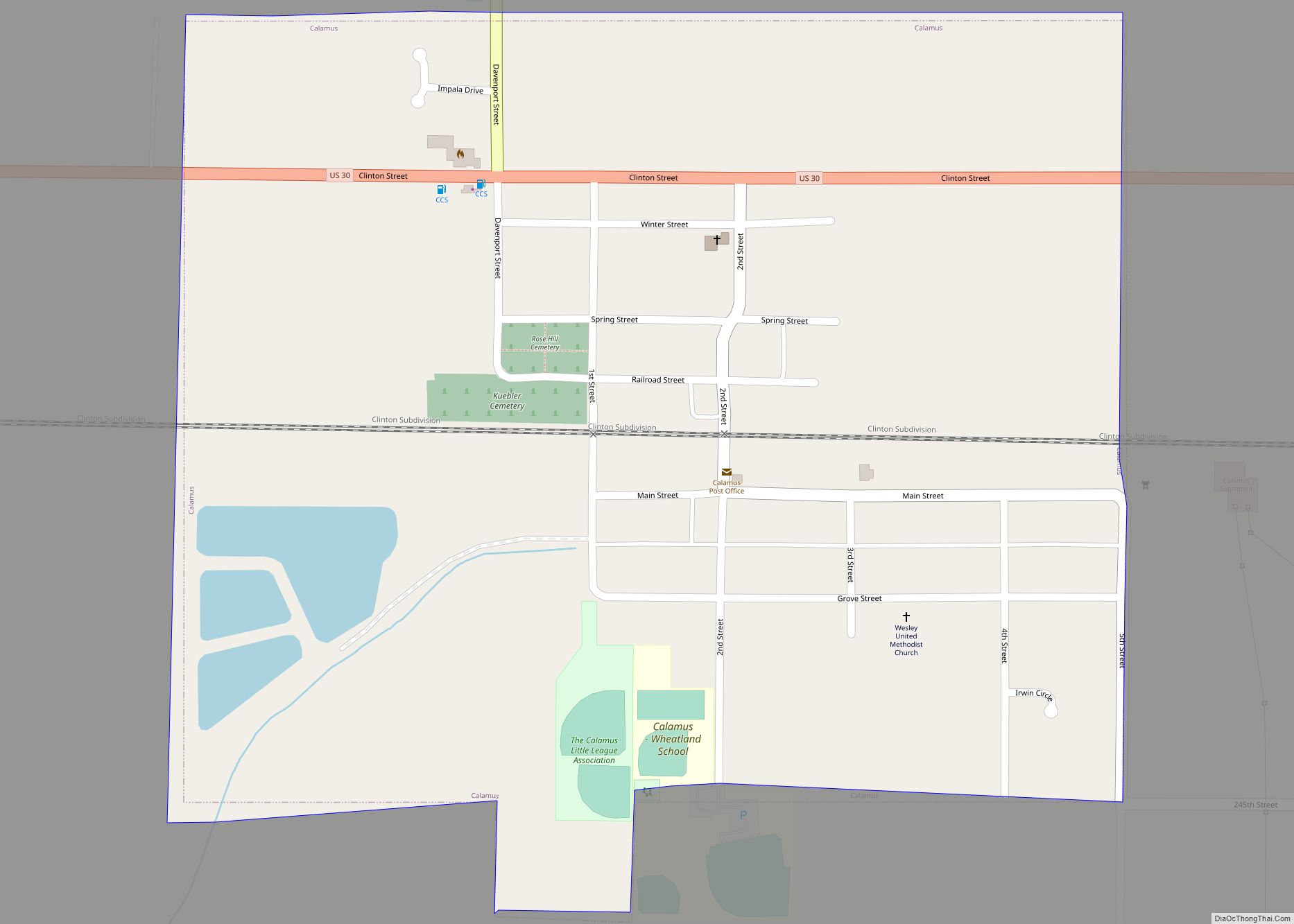 Map of Calamus city