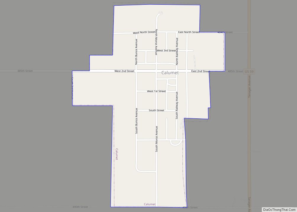 Map of Calumet city, Iowa