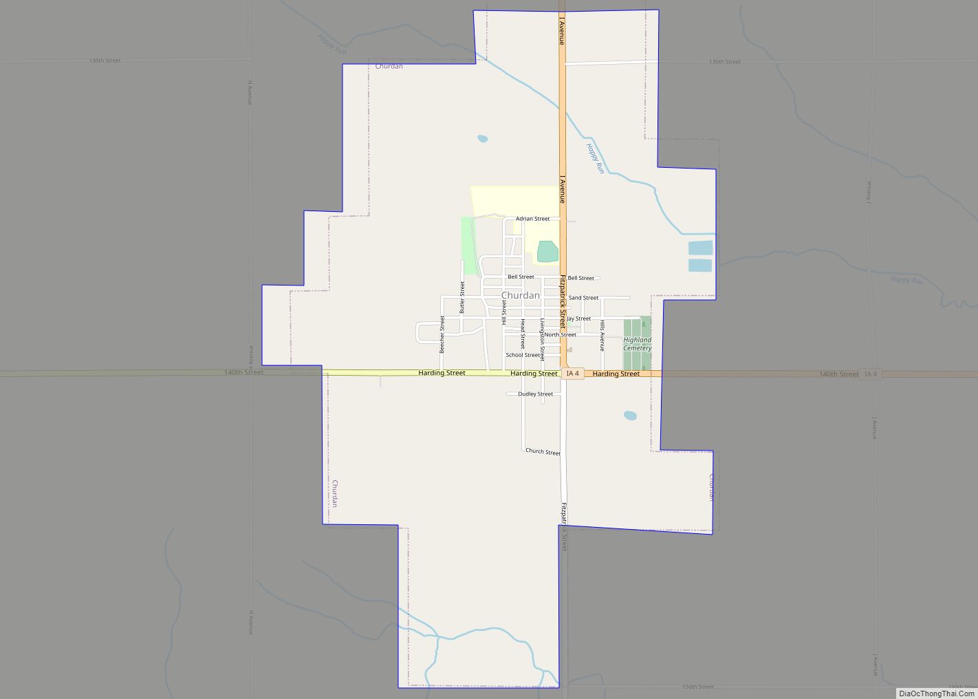 Map of Churdan city