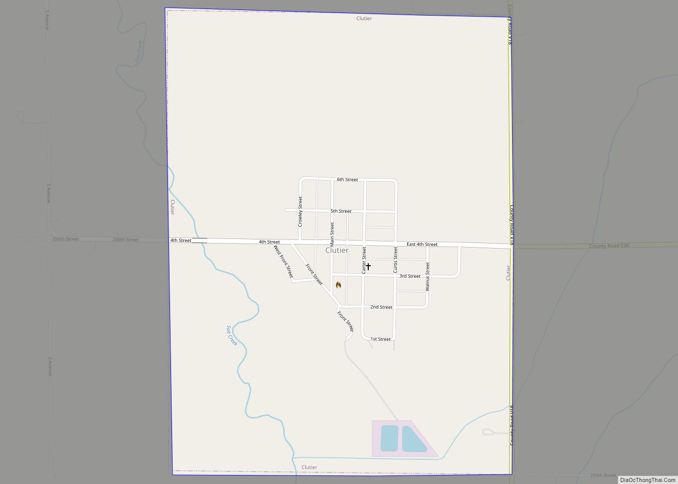 Map of Clutier city