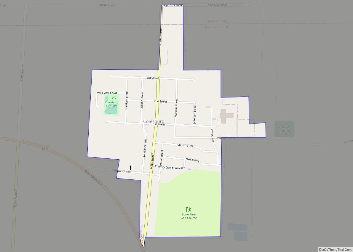 Map of Colesburg city