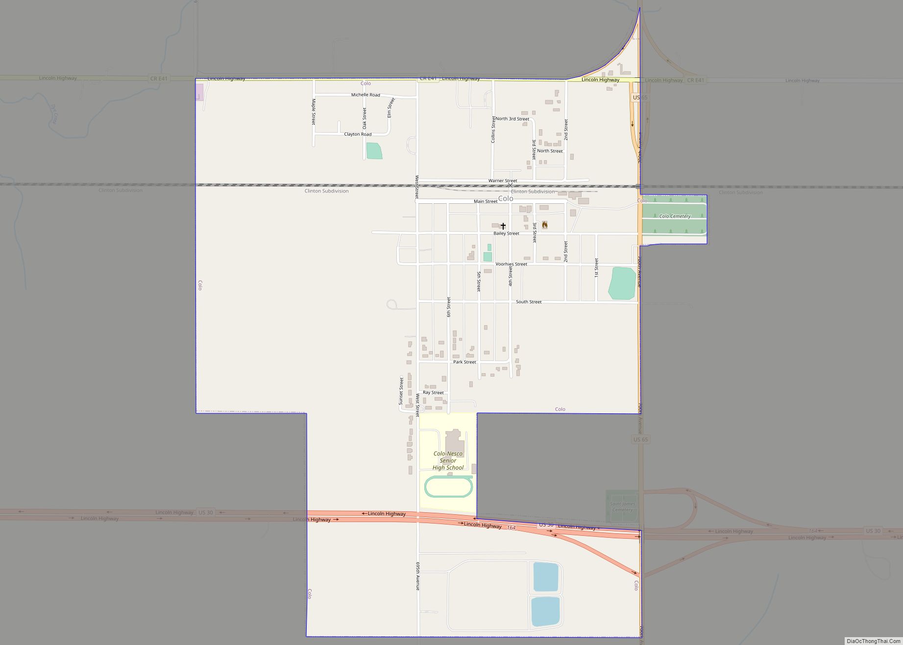 Map of Colo city